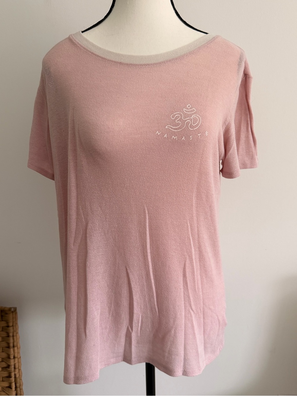 Pink Short Sleeve Tee for Women yoga